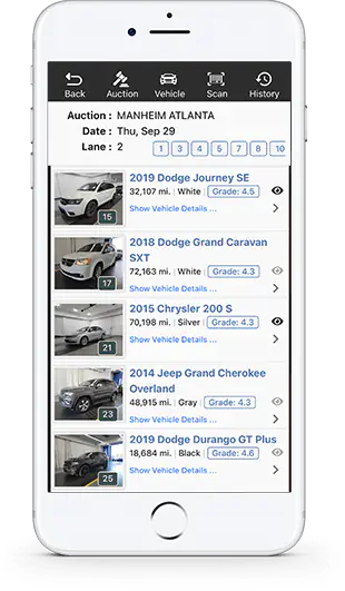 Source vehicles for dealer inventory with Laser Appraiser
